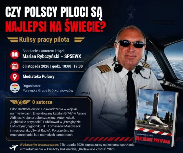 Od myśliwców po Boeinga 747. Puławska Grupa Krótkofalowców zaprasza na spotkanie z pilotem Marianem Rybczyńskim